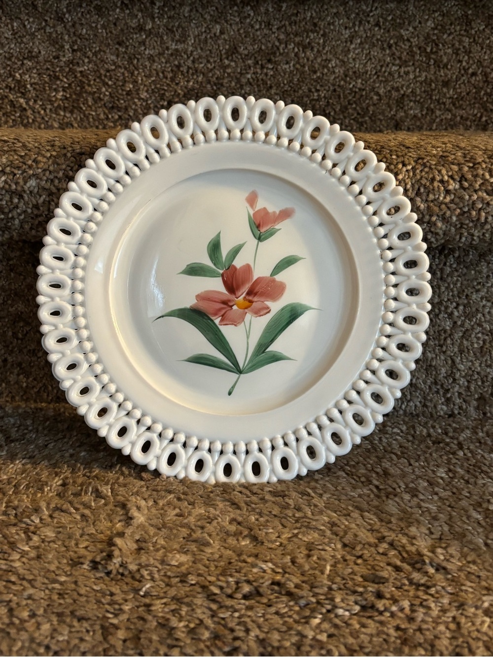 Vintage hand painted plate